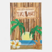 Tiki Hut Bamboo Stick Design Geschirrtuch (Vertikal)