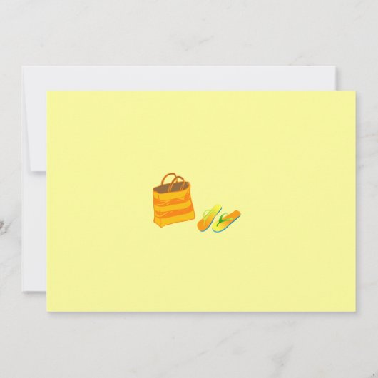 Tiki Hut Bar Cookout Beach Pool Party Süß 16 Einladung (Rückseite)