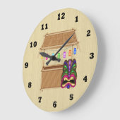 Tiki Hut Cartoon Wanduhr (Winkel)