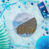 Tiki Hut Hawaiian Luau Party Pappteller (Party)