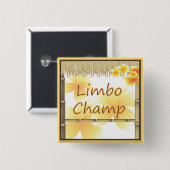 Tiki Hut Limbo Champ Button für tropisches Party (Vorne & Hinten)