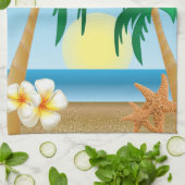 Tiki Hut Summer Design Handtuch (Gefaltet)