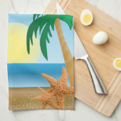 Tiki Hut Summer Design Handtuch (Viertel Falte)