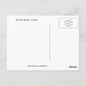 Tiki Hut und Palmen Bäume am Meer Negril Jamaica Postkarte (Rückseite)