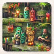 Tiki Hut Untersetzer