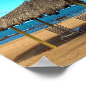 Tiki Huts am Strand Poster (Ecke)
