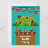 Tiki Hütte Aloha Luau PartyInvitation Einladung (Vorderseite)