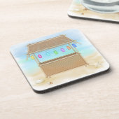 Tiki Hütten-Korken-Untersetzer-Set Untersetzer (Linke Seite)