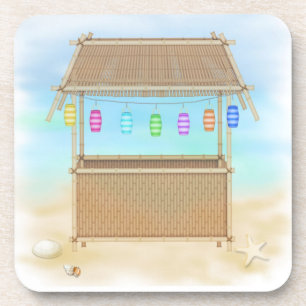 Tiki Hütten-Korken-Untersetzer-Set Untersetzer