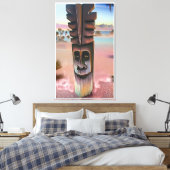 Tiki-Illusionen Leinwanddruck (Insitu (Schlafzimmer))
