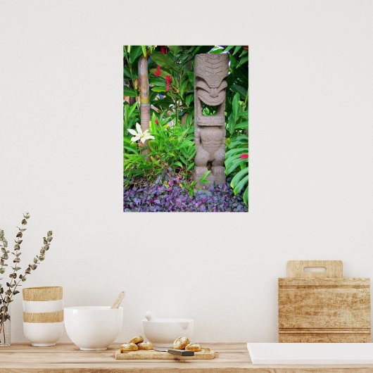 Tiki im Garten Poster (Küche)