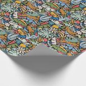 Tiki Jungle Mitte Jahrhundert Moderne Illustration Geschenkpapier (Ecke)