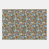 Tiki Jungle Wrapping Paper Flat Sheet Set 3 Geschenkpapier Set (Vorderseite 3)