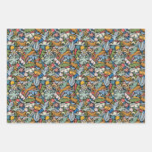 Tiki Jungle Wrapping Paper Flat Sheet Set 3 Geschenkpapier Set (Vorderseite 2)
