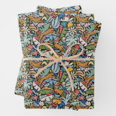 Tiki Jungle Wrapping Paper Flat Sheet Set 3 Geschenkpapier Set (Beispiel)