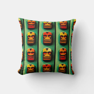 Tiki-Knöpfe Kissen