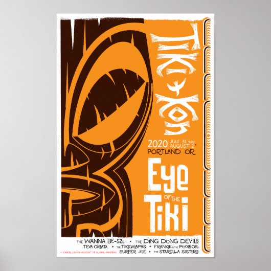 Tiki Kon: Auge des Tiki-Posters (Geschlossenes Aug Poster (Vorne)