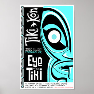 Tiki Kon: Eye of the Tiki Poster (Offenes Auge)