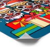 Tiki Le Luau Hawaiian Tiki Mask Christmas Tree Xma Poster (Ecke)
