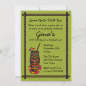 Tiki Luau (D) Personalisierte Einladung (Rückseite)