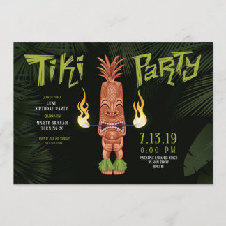 Tiki Luau Geburtstagsnacht Party Einladung