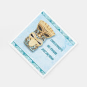 Tiki Luau Hawaiian Big Kahuna Party Serviette (Ecke)