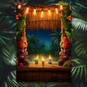 Tiki Luau Hawaiian Tropical Island Beach Geburtsta Einladung