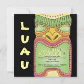 Tiki Luau hawaiisches tropisches Einladung (Vorderseite)