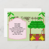 Tiki Luau Party Einladung (Vorne/Hinten)