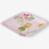 Tiki Luau Party, Hawaii Geburtstag, Hula Girl Pappteller (Gewinkelt)