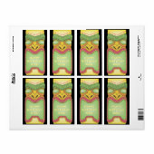 Tiki Luau Summer Tropical Birthday Stickers Labels (Vorne)