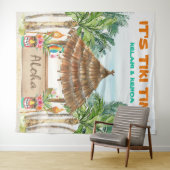 Tiki Luau | Tropical Beach Tiki Bar Wandteppich (Beispiel (Horizontal))