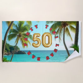 tiki luau tropical island beach  strandtuch