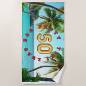 tiki luau tropical island beach strandtuch (Vorderseite)