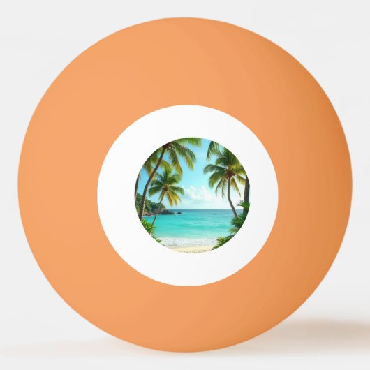 tiki luau tropical island beach tischtennisball (Rückseite)