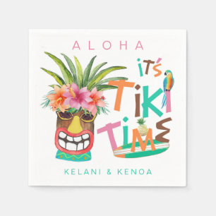 Tiki Luau   Tropische Typografie Serviette