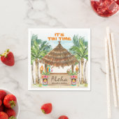 Tiki Luau | Tropischer Strand Aloha Serviette (Beispiel)
