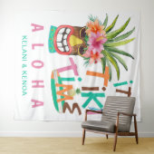 Tiki Luau | Tropischer Strand Aloha Wandteppich (Beispiel (Horizontal))