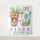 Tiki Luau | Tropischer Strand Aloha Wandteppich (Vorderseite)