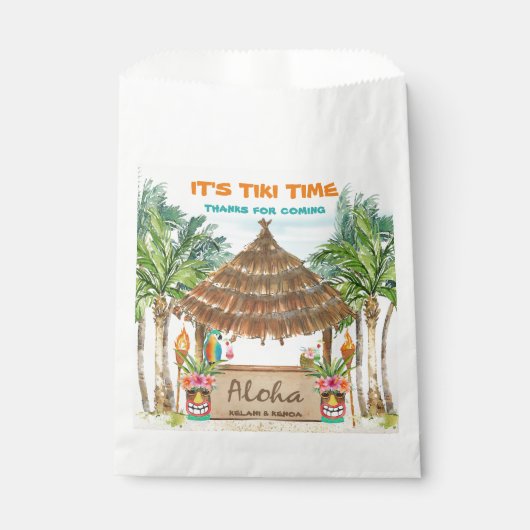 Tiki Luau | Tropischer Strand Geschenktütchen (Vorderseite)
