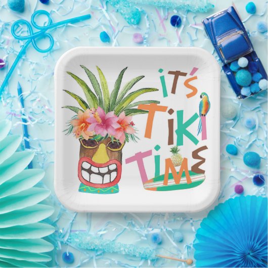 Tiki Luau | Tropischer Strand Pappteller (Party)