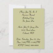 TIKI LUAU ÜBERLEBENDER LADEN THEMED Geburtstag Einladung (Rückseite)