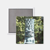 TIKI-Magnet (Quadrat) Magnet (Vorderseite/Rückseite)