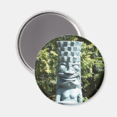 TIKI-Magnet (rund) Magnet (Vorderseite/Rückseite)