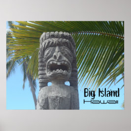 Tiki man Statuenposter Poster