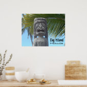 Tiki man Statuenposter Poster (Küche)