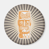 Tiki-Mann Orange Magnet (Vorne)