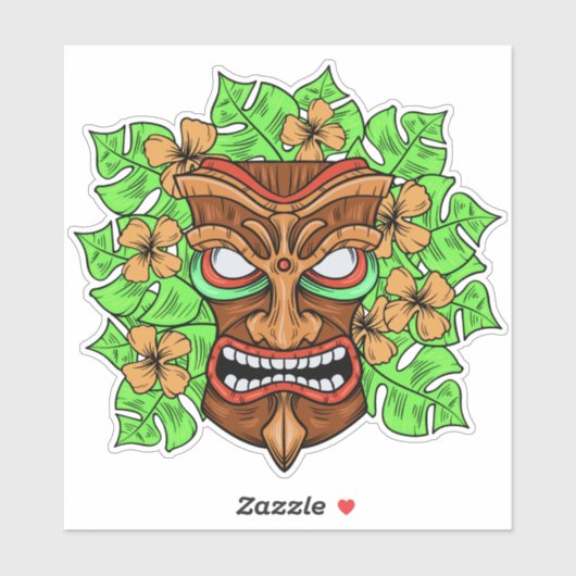 Tiki Mask Aufkleber (Blatt)