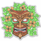 Tiki Mask Aufkleber (Vorderseite)