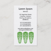 Tiki Mask - Avocado auf Weiß Visitenkarte (Rückseite)